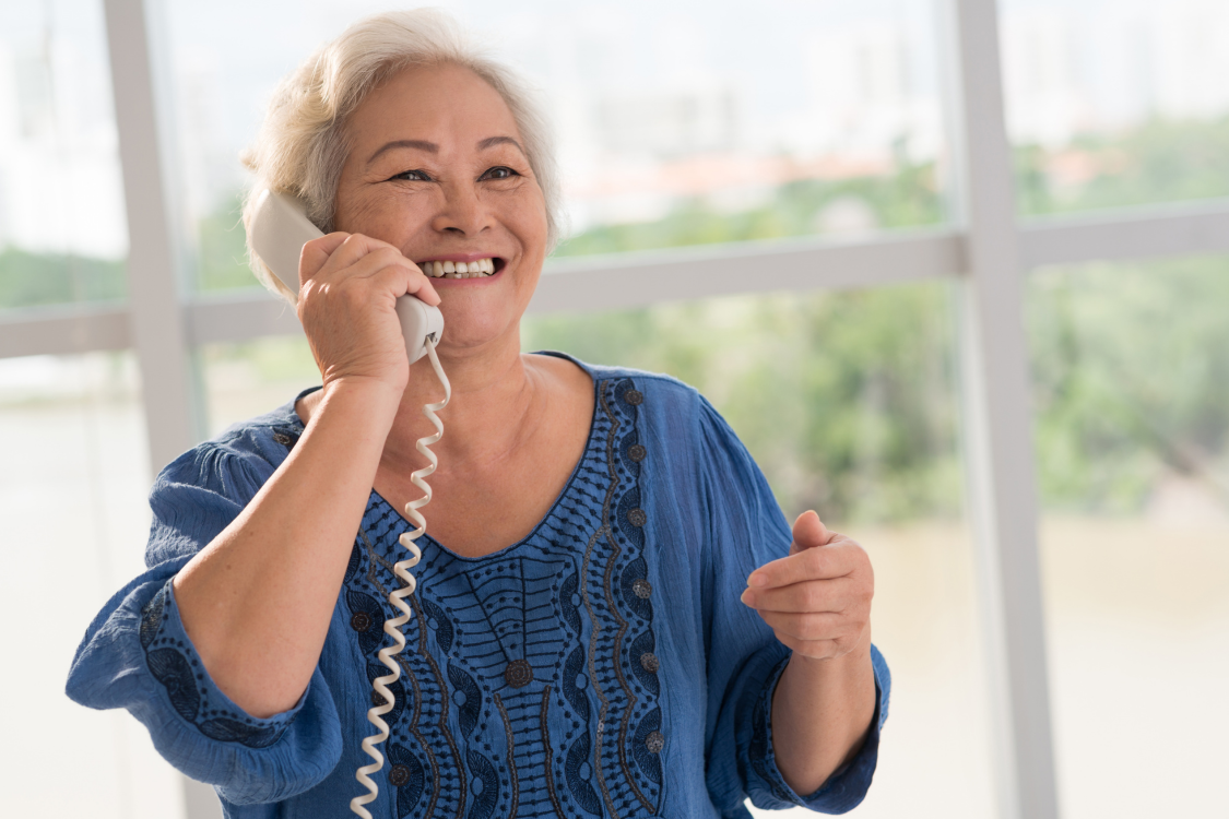 Woman making a phone call